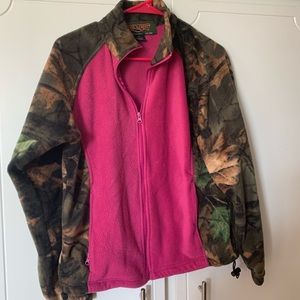 Pink and camouflage zip up